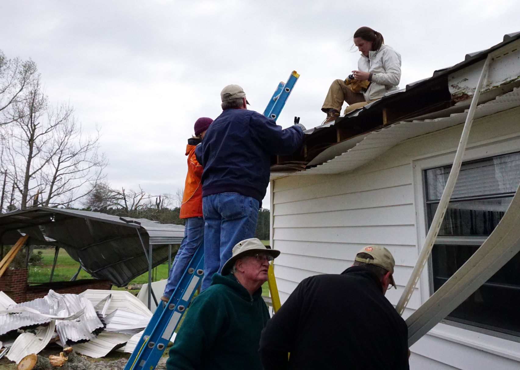 Tornado damage in Beauregard